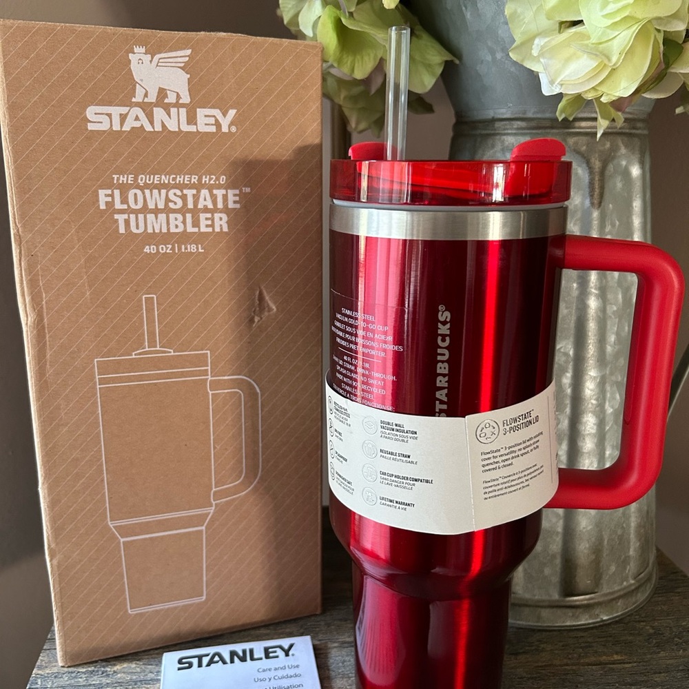 NEW Limited Edition 2023 Starbucks Holiday Red Stanley 40 oz tumbler